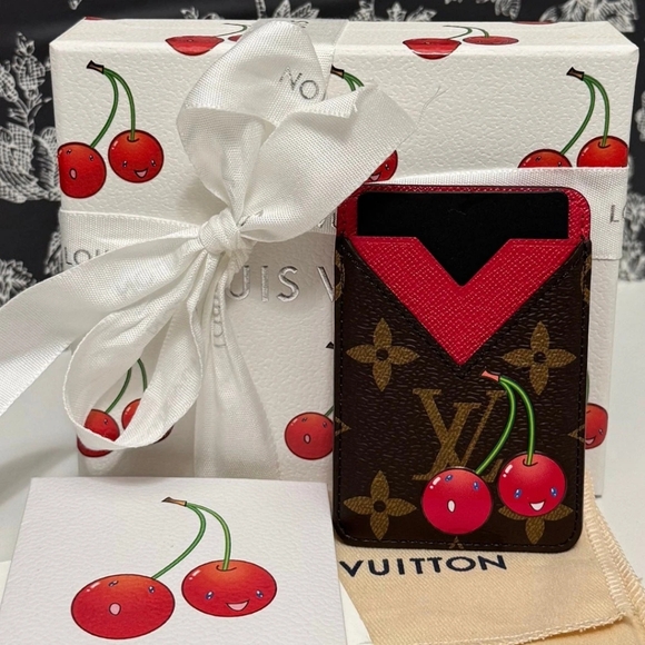 Louis Vuitton Cherry Brown and Red Card Holder - Picture 1 of 7